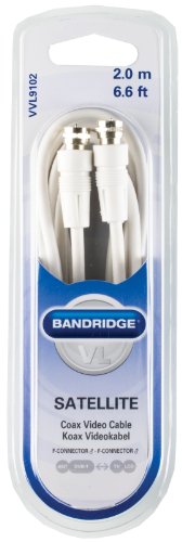 Bandridge Coax Video Cable, 2.0m - Cable coaxial (2.0m, 2 m, Coax, Coaxial, Male connector/Male connector, Blanco)