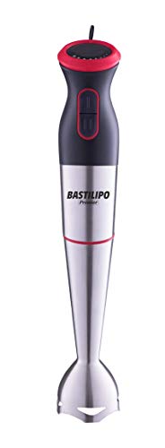 Bastilipo Turbomix-700-R Batidora de brazo TURBOMIX-700-V con 700W de potencia y control de velocidad variable, Rojo