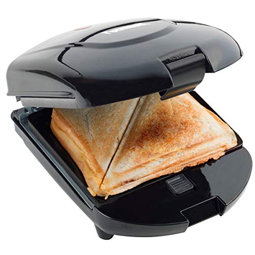 Bestron Parrilla Sandwichera 3 en 1 con Revestimiento Antiadherente, 520 W, Negro