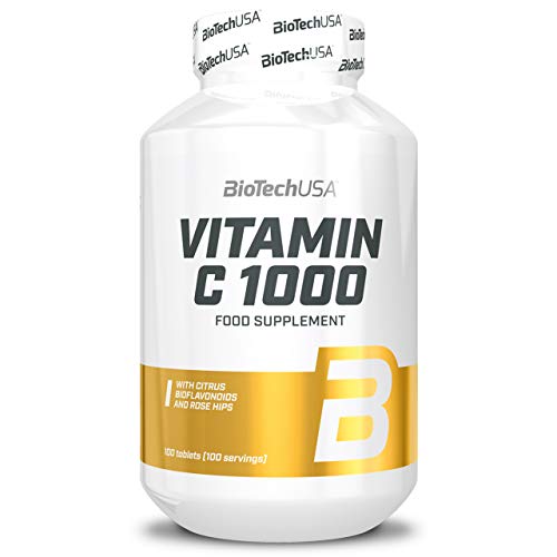Biotech USA Vitamin C 1000 Rose Hips & Bioflavonoids - 100 tabls.