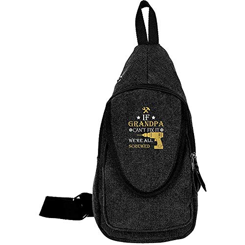 Bolso Bandolera Crossbody Si el Abuelo Puede 'T Fix It We' Re Atornillado Bolso de Hombro de Lona antirrobo para Hombres, patrón 8