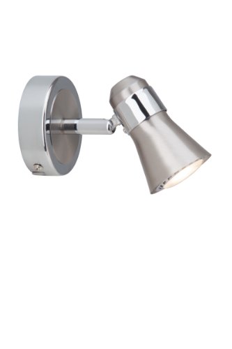 Brilliant G15410/77 Spot - Lámpara de pared (LED, acero y cromo, GU10, 5 W), color plateado