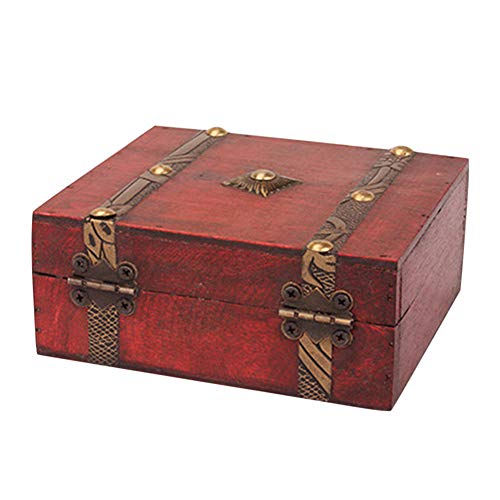 Caja de almacenamiento con candado Mallalah, caja de madera para joyas, organizador de almacenamiento de recuerdos para diversas ocasiones.