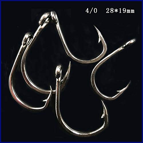 CCH-Hooks, 4/0 Assist Gancho Gancho de Pesca Mar criba el Gancho de Acero Inoxidable Metal Plantilla de la Plantilla Ganchos No Rust (Size : 4)