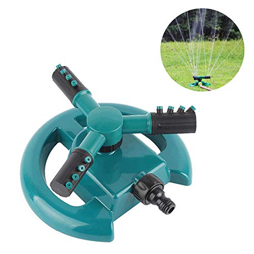 Césped De Riego, Automático Ajustable Giratoria 360 Niños De Riego Del Sistema De Irrigación Del Césped, Césped Del Jardín De Riego De Plástico De Riego, Gran Cabeza De Ducha De Tres Polos, Rotary