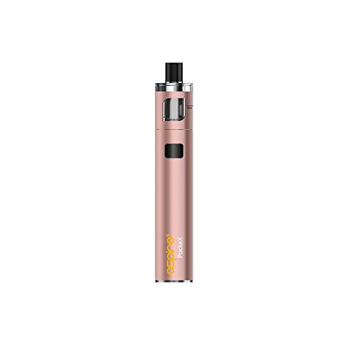 Cigarrillo electrónico, Aspire Pockex Motor de arranque Vape Kit, Pocket AIO Todo en uno, Flujo de aire superior, 2ml Jugo de e TPD Cumplimiento del tanque, No E Liquid, Libre de nicotina (oro rosa)