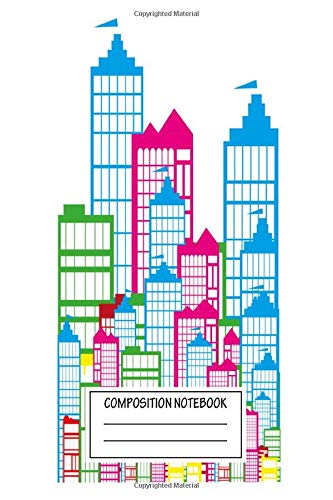 Composition Notebook: Abstract City Of Colour Vector Work Wide Ruled Note Book, Diary, Planner, Journal for Writing