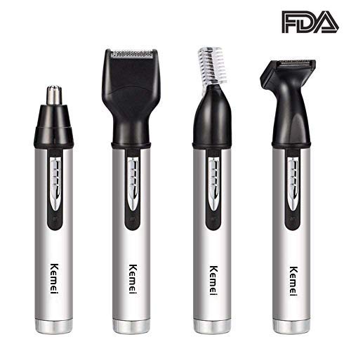 Cortadora de pelo nariz y orejas eléctrico trimmer nariz, Portable 4 en 1 Men Facial Care Tool para oreja y nariz pelos.