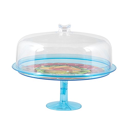 COSMOPLAST - Bandeja para Tartas con Soporte de pie (Campana, 34 cm)