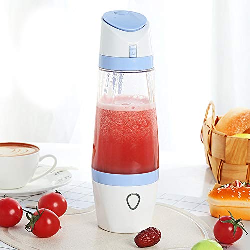 Da-upup Licuadora para Fruta, Único Aspirador de Licor USB Juicer Fruta Personal Mezclador de Hielo Triturador Copa Protein Shaker con baterías de 3000mAh, 200 vatios, Azul