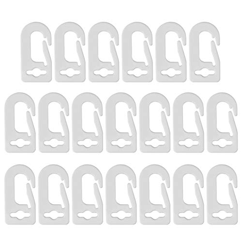 Dadabig 20pcs Gancho de Clip de Asta de Bandera Broche de Plástico de Asta de Bandera Ganchos de Presión de Bandera,Color Blanco （4.6 * 2.4 * 0.5cm）