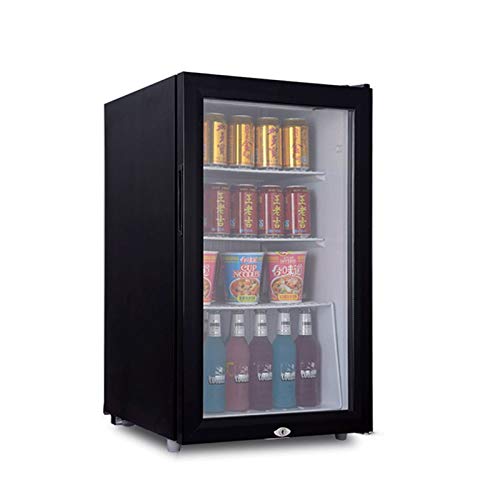 DALIBAI Bebidas Cooler con cabina de vino ligero LED Mini refrigerador Bar Cerveza Fross y bebida Refrigerador Refrigerador Cerveza Soda Clear Frente Vidrio Puerta Contador de la puerta, 110 l Capacid