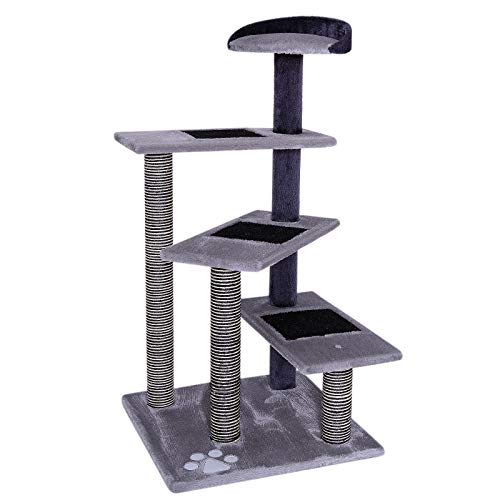 dibea Árbol rascador árbol para escalar árbol rascador para gatos Altura 100 cm Gris