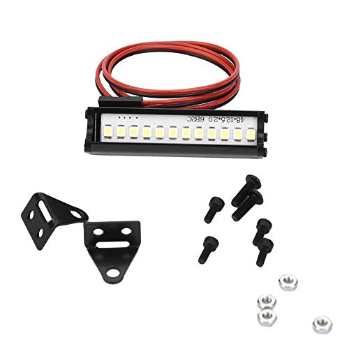 Dilwe RC Coche Barra de Luz LED, 155mm RC Crawler LED Light Bar L¨¢mpara LED para TRX4 90046 90048 SCX10 1:10 Coche de Control Remoto Piezas RC