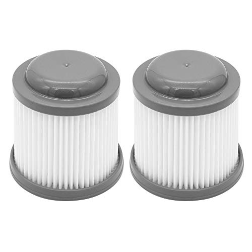 DingGreat 2Pcs Filtro Plisado, filtros de Repuesto para aspiradora giratoria Black & Decker PVF110, PHV1210, PHV1410, PHV1810, Compatible con la Parte # 90552433