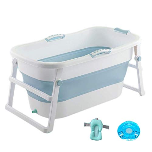 DSJMUY Bañera Plegable, bañera Plegable de Ducha para bebés y Adultos, bañera Plegable portátil de Material Suave para niños y Adultos, Bandeja de Ducha para bebé de plástico de 107 * 59 * 53 cm