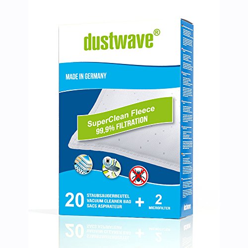 dustwave® Megapack - 20 bolsas para aspiradoras Dirt Devil - M 7007-1 Cooper - Bolsas para el polvo / fabricadas en Alemania + incluye microfiltro