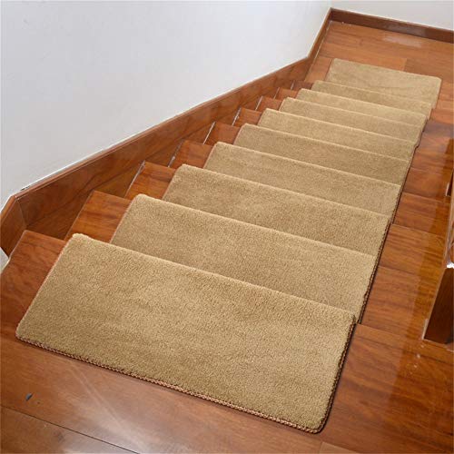 Felpa Pegamento-yo Libre-Adhesivo Alfombrilla De Escalera,Antideslizante Alfombra De Estera Escalonada,Color Puro Propio-cebado Alfombra De Pie,Modern Home Decorar Alfombra-B 75x24cm