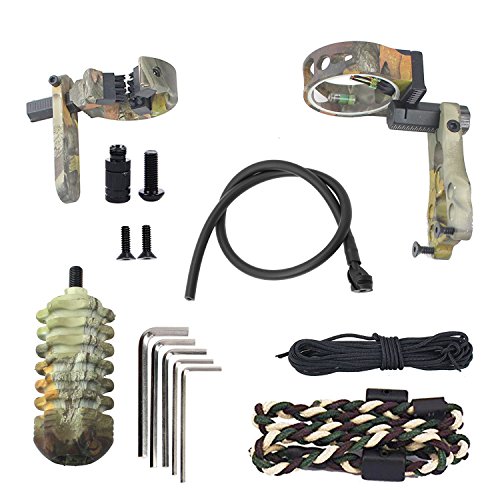 Funtress Tiro con Arco Tiro con Arco Accesorios Set Kit de actualización de 5 Pin Bow Sight con el Nivel y la luz Resto de la Flecha Estabilizador Honda pío Vista de Arco Compuesto y Arco recurvado