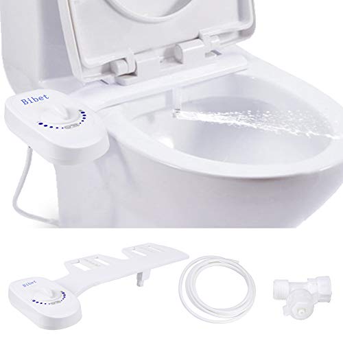 GARDOM Bidés Toilet Seat, Bidés No-eléctrico, Accesorio de Inodoro Multifuncional con Boquilla Rociadora Autolimpiante, Presión de Agua Ajustable, Fácil de Instalar