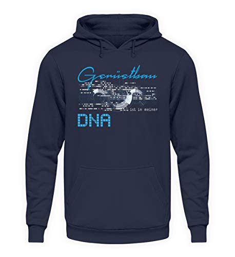 generisch Sudadera con capucha unisex con diseño de andamios. azul marino. XL