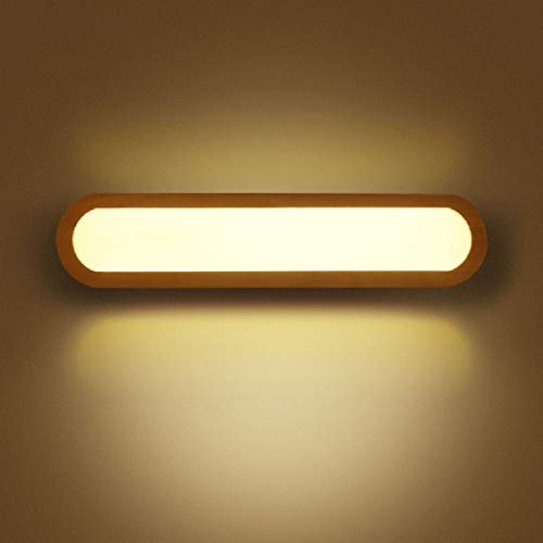 GLBS Espejo Interior Faro Lámpara De Pared Impermeable Anti-vaho Espejo del Gabinete Luz Aplique LED Acrílico Madera Arte Luz De La Pared Accesorio De Iluminación Comercial del Hogar Decoración