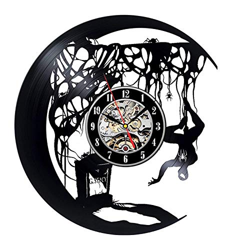 GVC Reloj de Pared de Disco de Vinilo Diseño Moderno Habitación Decorativa para niños Superhéroe Spider Man Relojes temáticos Reloj de Pared Decoración para el hogar Silent