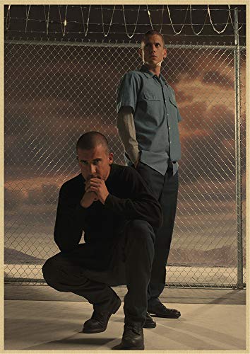 H/E Prison Break Wentworth Miller Serie De Televisión Americana Cartel De Arte Retro Decoración De Barra De Hogar Mural Sin Marco50X60Cm G7277