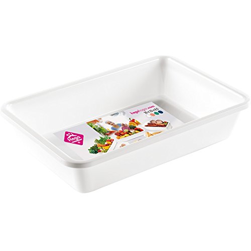 HEGA Turin Bandeja Frigo Medium de 4,2 L, Blanco, 35 x 23 x 8.5 cm