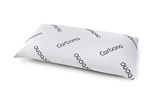 Home Heavenly® - Almohada VISCO-ELÁSTICA Carbono Activo, núcleo Perforado, ergonómica, Fabricada en España (150_x_40_cm)