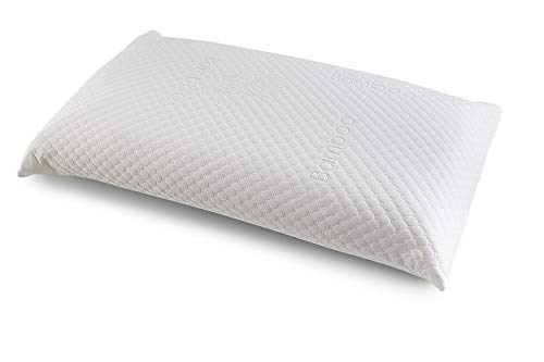 Home Heavenly® - Almohada VISCO-ELÁSTICA con Fibra de BAMBÚ, núcleo Perforado, ergonómica, Fabricada en España (135_x_40_cm)