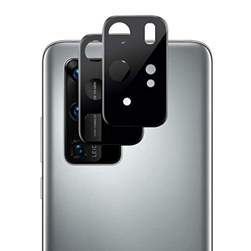 HommyFine Protector de Lente de cámara para Huawei P40 Pro, Cobertura Completa Aleación de Aluminio Vidrio 2 Piezas HD Sin Burbujas Cristal Templado Cámara Protector para Huawei P40 Pro