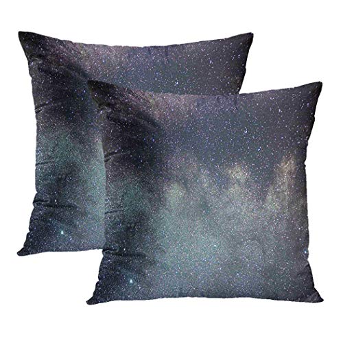 Juego de 2 Fundas de Almohada Cuadrada The Constellation Aquila Night Sky Eagle Cojín lechoso Real Decoración del hogar Sofá Dormitorio Oficina Funda de Almohada de poliéster