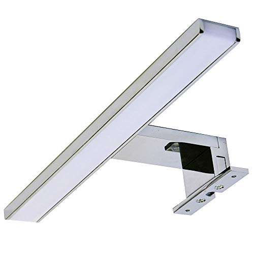 Kibath 60cm Aplique LED GUE para iluminación del baño. Máxima luminosidad con sus mas de 69 leds que dan 13.8w y 1150 lúmenes, 13.8 W, Cromado