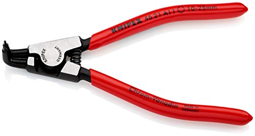 KNIPEX 46 21 A11 SB Alicate para arandelas para arandelas exteriores en ejes negro atramentado recubiertos de plástico 125 mm