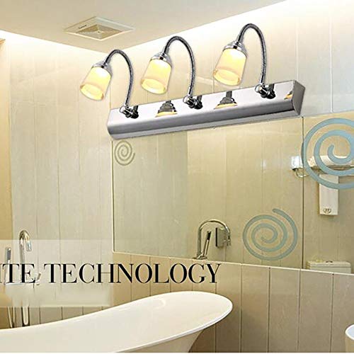 Lámparas de Espejo de Baño 3 Faros Led Lámpara de Espejo de Baño de Acero Inoxidable Simple Lámpara de Pared / Luz de Maquillaje Arte Tiffany Interior Contemporáneo Apliques Pasillo Baño de Casa Aute