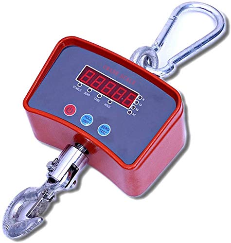 LBWARMB Báscula electrónica de cocina industrial resistente digital para colgar básculas de acero inoxidable de alta precisión con pantalla LCD para cocina, pesca, viajes, caza (tamaño : 500 kg/100 g)