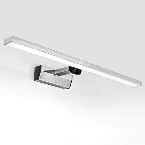 Lightess Lámpara de Espejo Baño LED 21W 60 cm 2000LM Impermeable Aplique de Baño Luz Maquillaje contra Niebla Acero Inoxidable Iluminación para Tocador Cuarto de Baño, 6000K Blanco Frío