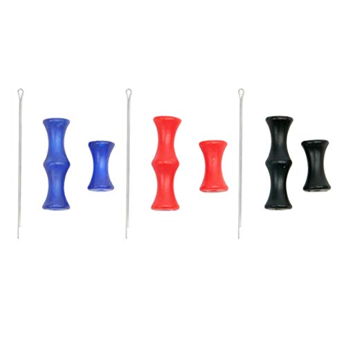 LIOOBO 3pcs Tiro con Arco Protector de Dedo Cuerda de Dedo pestaña de Silicona Protector de Dedo Protector de Dedo Accesorio de Disparo (Azul, Negro, Rojo)