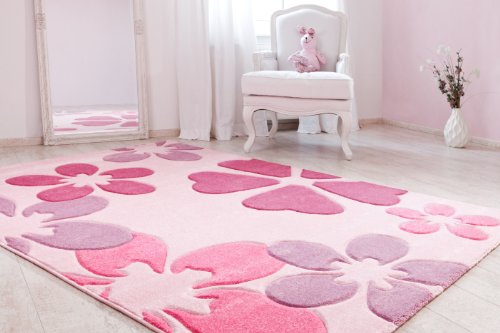 Luxor Living 798972 Brest 6127 - Alfombra (120 x 170 cm), color rosa claro