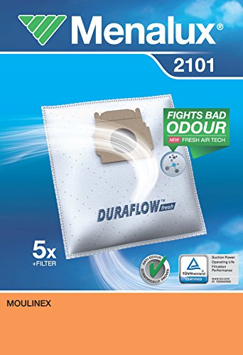 Menalux 2100 Duraflow - Bolsas para aspiradoras Moulinex y Privileg (5 unidades)