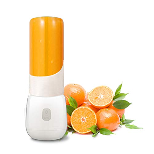 Mini Batidora,Smoothie mixer,Personal portátil blender USB,Licuador Batidora Eléctrica con Cuchillas de Acero Inoxidable de Grado Alimenticio,Botella de Viaje Sin BPA y Manga Protectora,Blanco