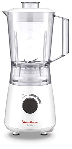 Moulinex Blendeo LM2A0110 Batidora de vaso de 400 W, cuchillas de precisión, vaso de plástico muy ligero, libre de BPA, 3 modos de batido