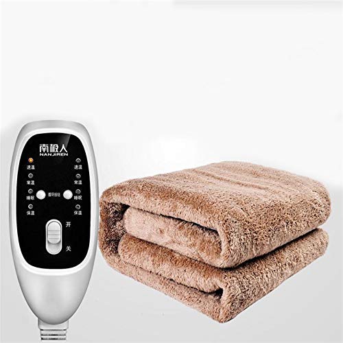 MUBAY Calientacamas Eléctrico Calienta Camas Eléctrica Manta del Tiro, Felpa de Seguridad eléctrica del termostato Apagado automático colchón Lavable a máquina for Bed Decoración En Invierno