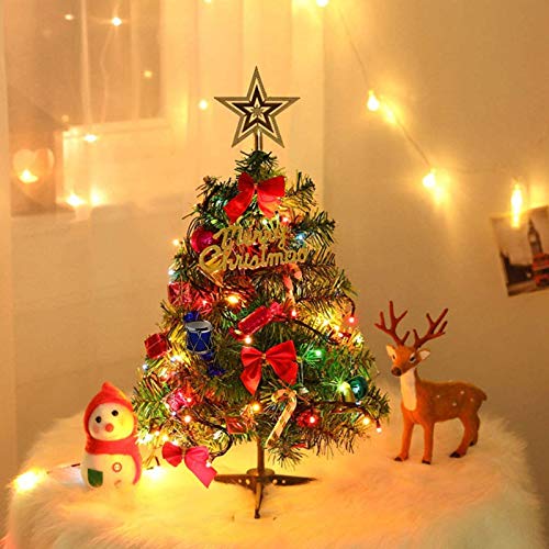Navidad Pequeño Nevado Pino,Navidad Micro Paisaje,Mini árbol de Navidad,pequeño árbol de Navidad,Árbol de Navidad Artificial,Mini Árbol Navidad con Luces Adornos,Manualidades Navideñas (B)