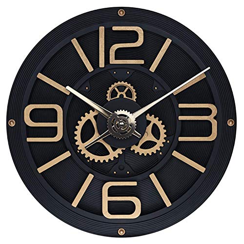 NBVCX Home Life Clock Wall Clock Battery Operated Living Room Silent Bedroom Office Retro Creative Gear Decorative Personalized Fashion Clocks Clock