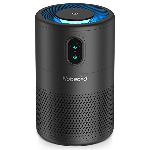 Nobebird Purificador de Aire con Filtro H13 para Hogar, Purificador Iónico, Temporizador, Luz Nocturna, 4 Niveles, Elimina Olores y Partículas Finas, Limpiador de Aire para Dormitorio, Oficina