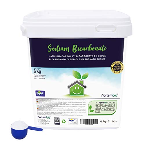 Nortembio Bicarbonato de Sodio 6kg, Insumo Ecológico de Origen Natural, Libre de Aluminio, EBook Incluido.