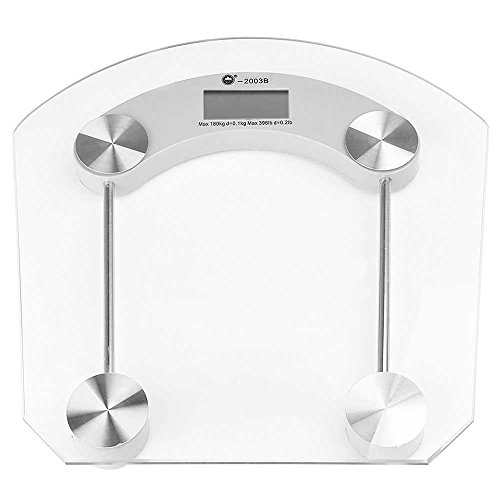 OcioDual Bascula de Baño 180Kg Digital Peso Cristal Transparente Moderna Pesador 2003 B