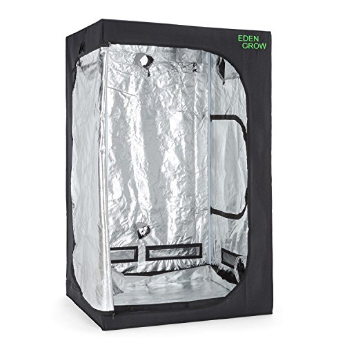 Oneconcept Eden Grow L Armario de Cultivo para Interior (Invernadero plantación, Grow Box hidropónico, 2 Barras de Techo, Entrada aireación Doble, rápido Crecimiento, Opaco, Interior Reflectante)